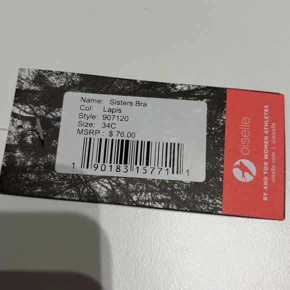 Oiselle Sisters Sports Bra 34C high impact running NEW - Picture 5 of 7